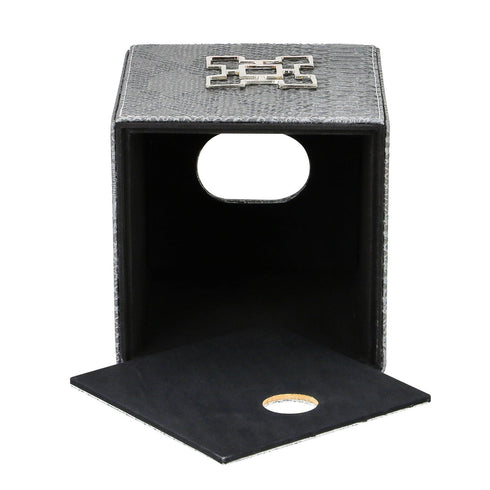 Grey Croc Square Tissue Box Geo